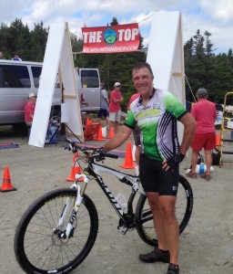 Scott at the start of the Race to the Top where he finished second in his age group in 2015. 
