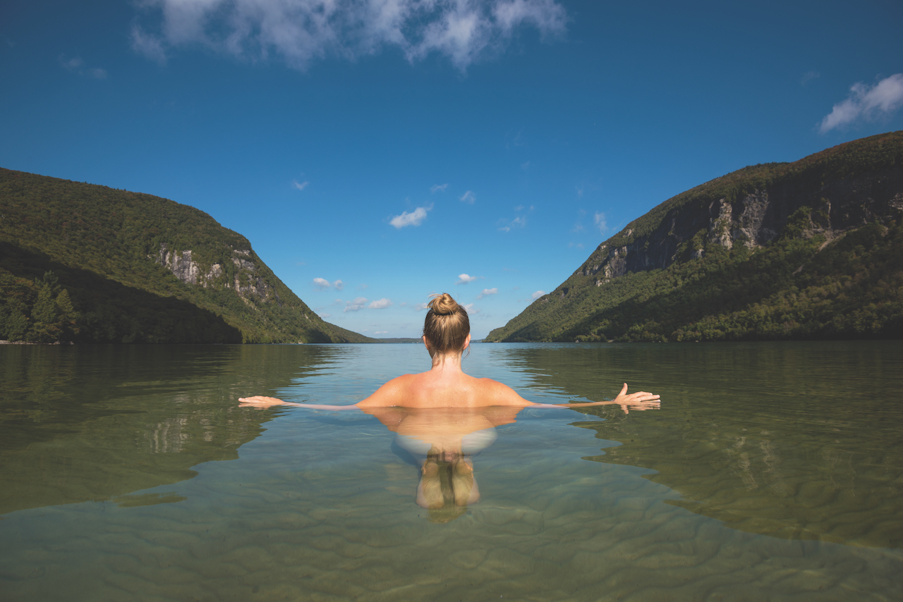 Vermont skinny dipping